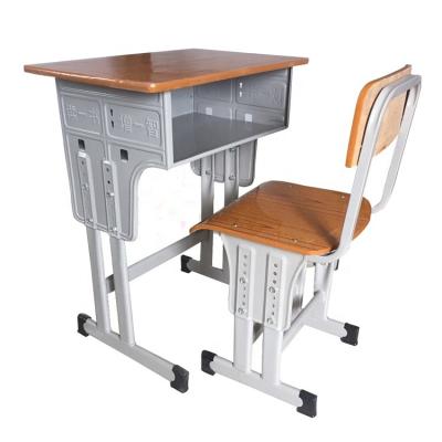 China Factory modern cheap primary single seat modern set desk and chair for school for sale for sale