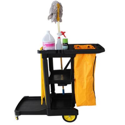 China Multi Function Hotel Compact Cart Housekeeping Cleaning Carts With Disinfection-Bucket Janitor Supplies for sale