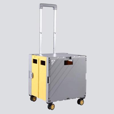 China Climbings Luggage Trolleys Mini Small Plastic Portable Folding Supermarket Foldable Shopping Carts Eco - Friendly Bag Trolley for sale