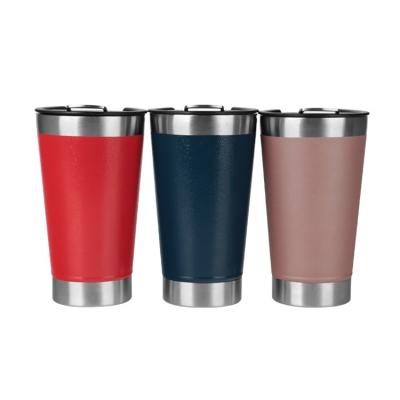 China Colorful Tumbler Thermal Beer Mugs Wholesale Reusable PORTABLE Stainless Steel Double Wall Beer Mugs for sale