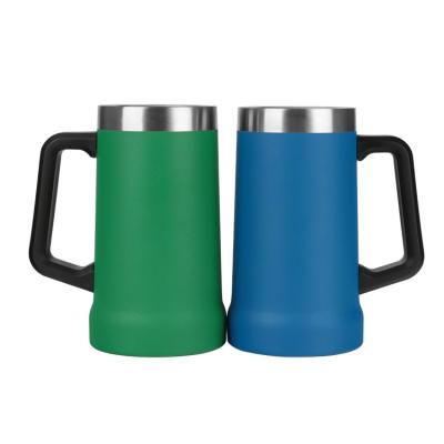 China New Style PORTABLE Insulated Stainless Steel Beer Mugs Logo Printable Beer Tumbler Custom Sublimation Blank Mugs for sale