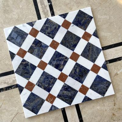 China Modern Luxurious Interior Decoration Flooring Tile Marble Medallion Pattern Designs Waterjet for sale