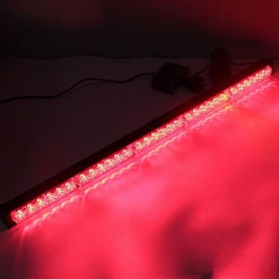 China All Cigarette 29.9Inch Super Bright Flash Trucks Plug 7 Modes Red Led Warning Light Bar For Trucks Snow Plow Tow Trailer for sale