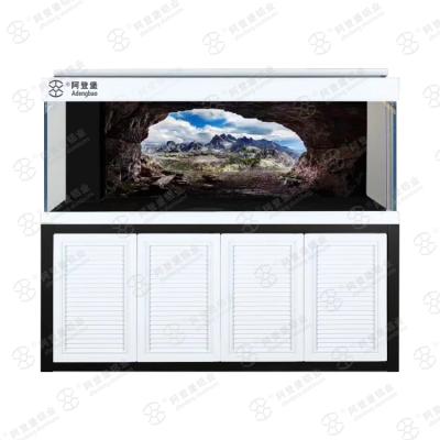 China Viable Black White 12mm Glass Arowana Landscape Fish Cabinets Fish Tank Aquarium for sale