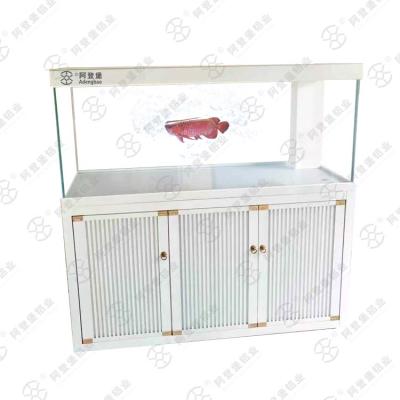 China Seawater Viable Thickness 15mm Glass Aquarium Fish Tank With Cabinet for sale