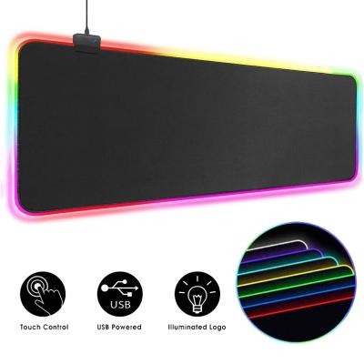 China Large RGB Mouse Pad RGB Gaming Light LED Mouse Pad XXL Gray Mouse Mat Rubber Base Flash Game PC Mat Desk Mat Computer Computer with CE & RoHS for sale