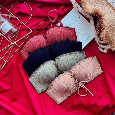 China Women Anti-Static Underwear Drawstring Seamless One Piece Invisible Bra Set for sale