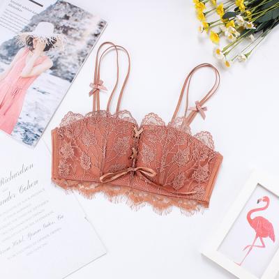 China New Design Anti-Static Precious Comfort Slim Embroidered Floral Lace Bra Set for sale