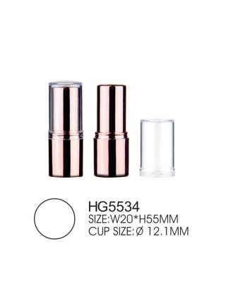 Cina tazza interna trasparente del cappuccio 12.1mm dei contenitori vuoti del rossetto di caso di 1-2g Mini Size Gold Lipstick Tube in vendita