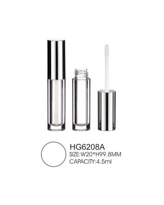 China 4.5ml 5ml Clear Empty Lip Gloss Bottle Silver Cap Lip Gloss Bottle Empty for sale