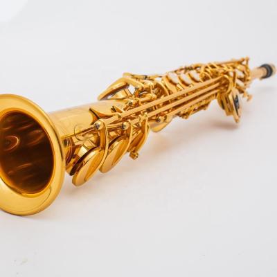 China Good Gold Lacquer Straight Soprano Saxophone Maker for sale