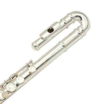 China Silver Plated New Design Fashion Instrument Flute Suitable For Beginners Silver Plated Flute for sale