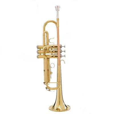 China Gold Lacquer Professional Performance-grade Gold Lacquer Bb Trumpet Professional for sale