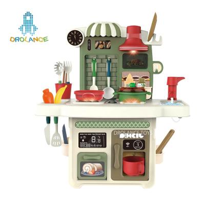 China 2021 High Quality Home Toy Kitchen Musical Light Buffet Happy Toys Cooking Kitchen Toys For Children for sale