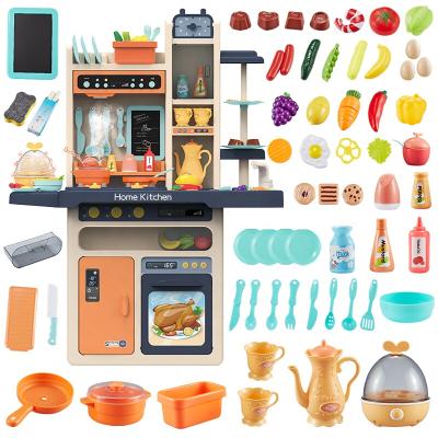 China Spray 93cm Electric Water Function Accessories Large Kitchen Set Toys Pretend Play Kids Mist Spray Kitchen Toys 2021 for sale