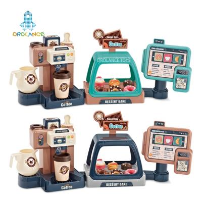 China Newest Healthy and Light Dessert Food Pretend Toy Household Appliances Coffee Toys Kitchen Simulation Coffee Machine Toy for sale