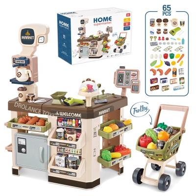 China Healthy Luxury Supermarket Table Simulation Pretend Toys Home Supermarket Toys For Children for sale