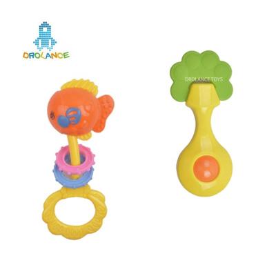 China 2022 New Arrival Christmas Gift 4pcs Soft Toy BPA Free Teething Ratchets Silicone Baby Rattle Toys Set for sale