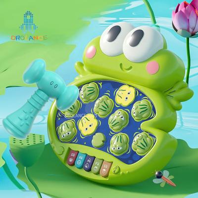 China Healthy Carry Light Hand Eye Coordination Grinding Playing Frog Game Toy Education Hand Eye Coordination Grinding Playing Machine Board Game Interactive Toy Frog Game Toy Hammer Grinding Toy for sale