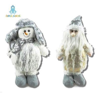 China Plush Santa Ornament Factory Christmas 18 INCH New Christmas Faceless Doll Holding Gray Gnome Nordic Plush Santa Ornament For Sale for sale