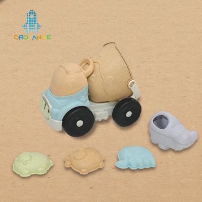 China Wheat Straw Beach Construction Trucks Kids Toy Summer Hot Sale Wheat Straw Baby Beach Sand Toy placed beach construction trucks for children to play for sale