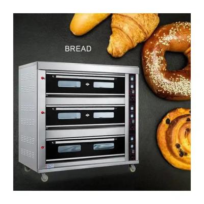 China Digital Control And Convection Mode 3 Layer 6 Tryas Baking Oven With Timing Device for sale