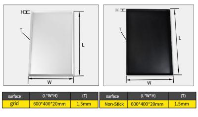 Chine Alliage d'aluminium polyvalent légère plaque de cuisson à rebord outillage pour ustensiles de cuisine à vendre