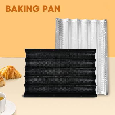 China angepasste Kohlenstoffstahl-Nicht-Stick-Französisch Brot-perforierte Schachtel Bäckerei Baguette zu verkaufen
