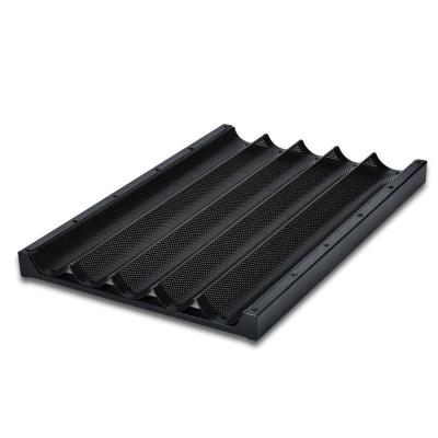 China Customization Shape  5 - 10 Rows Baguette Tray For Aluminum Alloy French Bread Molds for sale