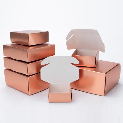 China Gift & Craft Rose Gold Packing Cardboard Festival Party Gift Box Soap Cardboard Supports Customized Size And Logo Printing for sale