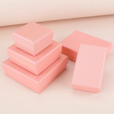 China Gift & Rectangular Craft Rose Jewelry Gift Box Jewelry Packaging Cardboard Jewelry Storage Box Ring Necklace Box Sponge Lined Cardboard for sale