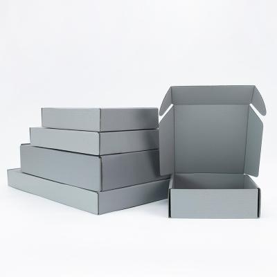 China Gray Corrugated Exquisite Corrugated Cardboard Exquisite Support Box Recycled Gift Box Materials Festival Party Storage Presentation Box Size Printing Logo for sale