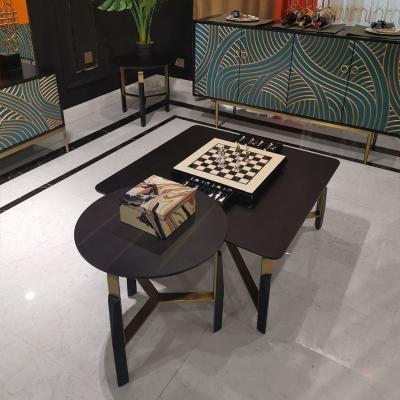 China Manufacturers Contemporary Black Italian Solid Wood Coffee Tables Luxury Designer Wooden Coffee Tables For Living Room for sale