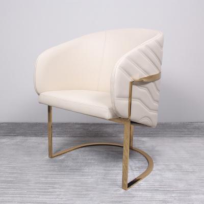 China Luxury Italian Home Chair Set White Modern Luxury Gold Leather Legs Dining Chairs for sale