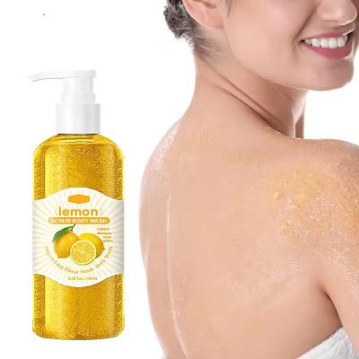 China ODM Fresh Lemon Scented Shower Gel Exfoliating Moisturizing Bodywash Pores Deep Clean for sale