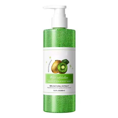 China Kiwi Fruit Scrub Body Care Moisturizing Whitening Pores Deep Clean Bath Shower Gel for sale