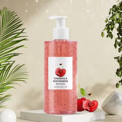 China OEM Red Cherry Scrub Body Care Moisturizing Whitening Exfoliating Body Wash Pores for sale