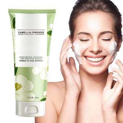 China Amino Acid Camellia Face Wash Refreshing Cleanser Lotion Deeply Floral Fragrance for sale