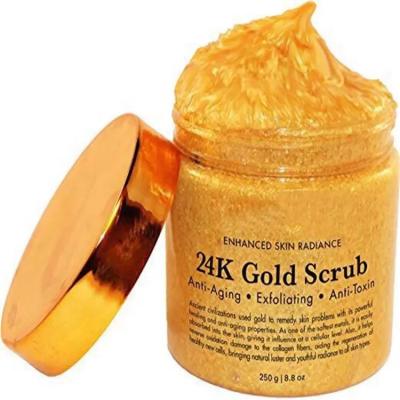 China 24K Anti Aging Gold Body Scrub And Facial Scrub With Private Label for sale