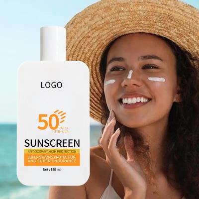 China Women Dry Face Skin Beauty Cosmetics Sunscreen SPF 50 Cream Lightweight Sunscreen Gel for sale