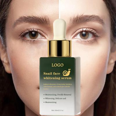 China Anti Freckle Brightening Vitamin C Glowing Skin Products Collagen Face Serum Snail for sale