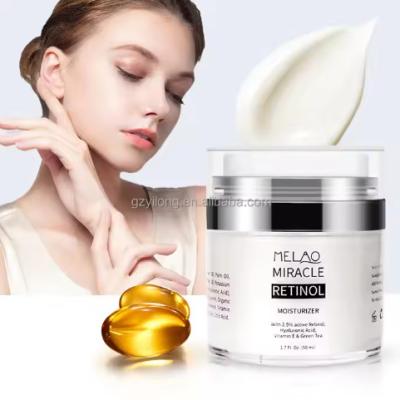 China Marca privada Creme facial anti-envelhecimento Creme facial retinol Colágeno Ácido hialurônico Creme facial hidratante Cuidados da pele Retinol soro Loção à venda