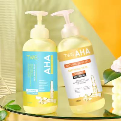 China Fábrica/fabricante de cuidados com a pele Loção corporal branqueante clareadora hidratante AHA Loção corporal vitamina C Loção corporal niacinamida à venda