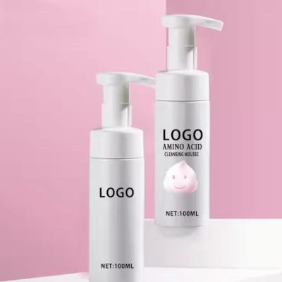 China OEM / ODM Facial Skin Care Makeup Cleansing Cleanser NO LOGO 100ml Amino Acid Cleansing Hydrating Foaming Bubble Makeup Remover Cleanser for sale