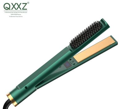 China 360 Swivel Dorp Rope Boarding Salon Flat Iron Tool Hair Straightener Hot Selling Fast Heating Quick Styling Brush for sale