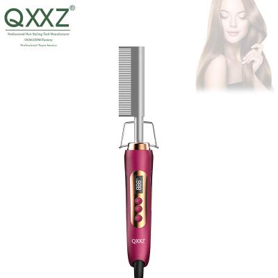 China Safety Iron Mini Flat Comb Hair Brush Electric Permanent Hair Straightener for sale