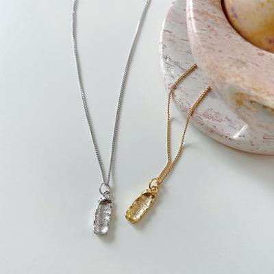 China Minimalist Minimalist Irregular Geometry Pendant Gold Plated 925 Sterling Silver Jewelry Necklace for sale