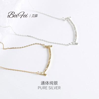 China FASHIONABLE Hot Sale S925 Sterling Silver Smile Face Necklace Pendant Chain For Women for sale