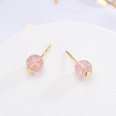 China Vintage 925 Sterling Silver Crystal Stone Earrings for sale