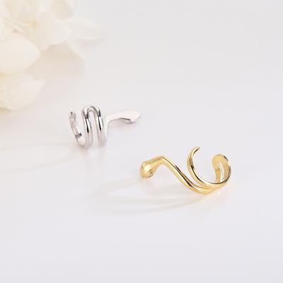 China Cute Child Sterling Jewelry Snake Earrings Silver Earring Cuff for sale